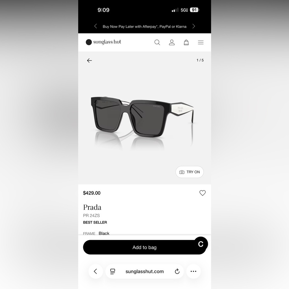 Authentic Prada SPR 242z-F Black and White Sunglasses 🕶️🔥